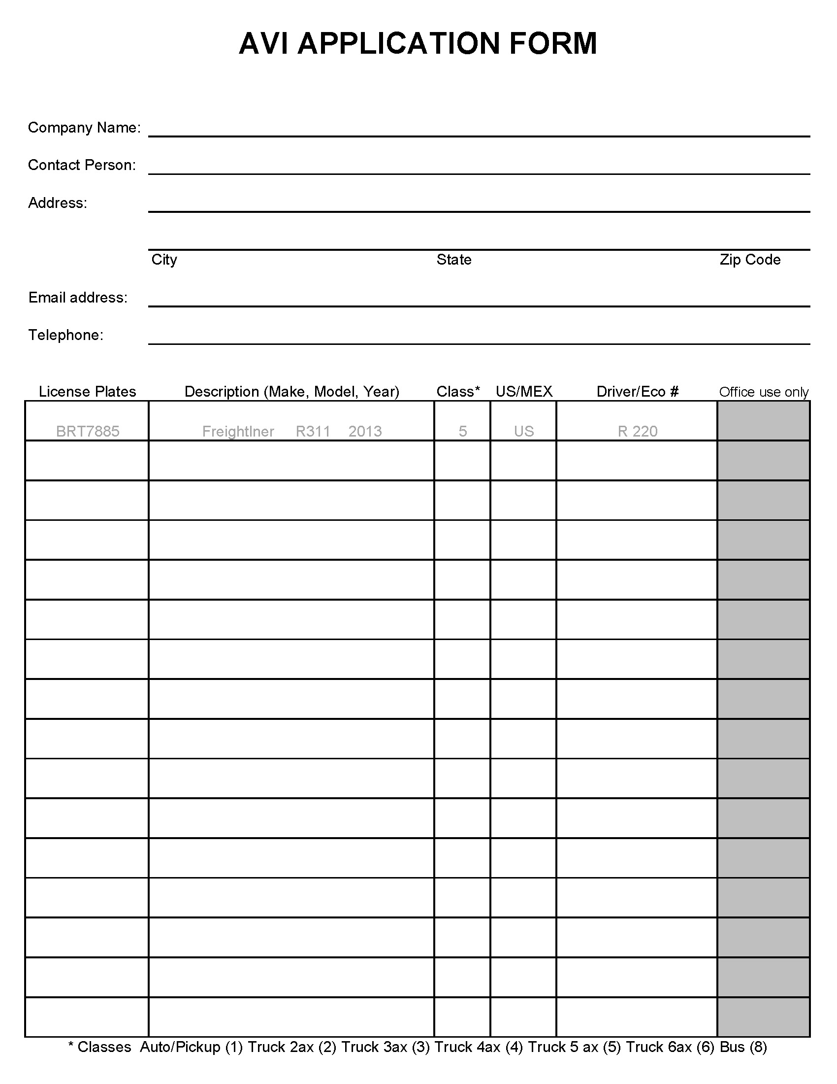 Copy Of AVI Application Form