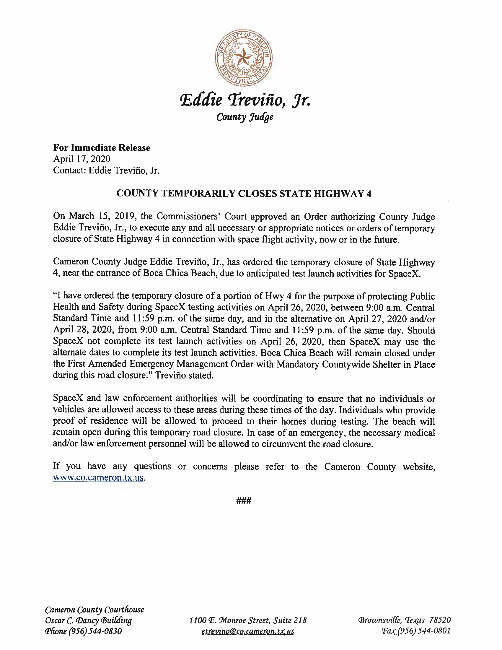 Press Release In English And Spanish.04.26.20 Page 1