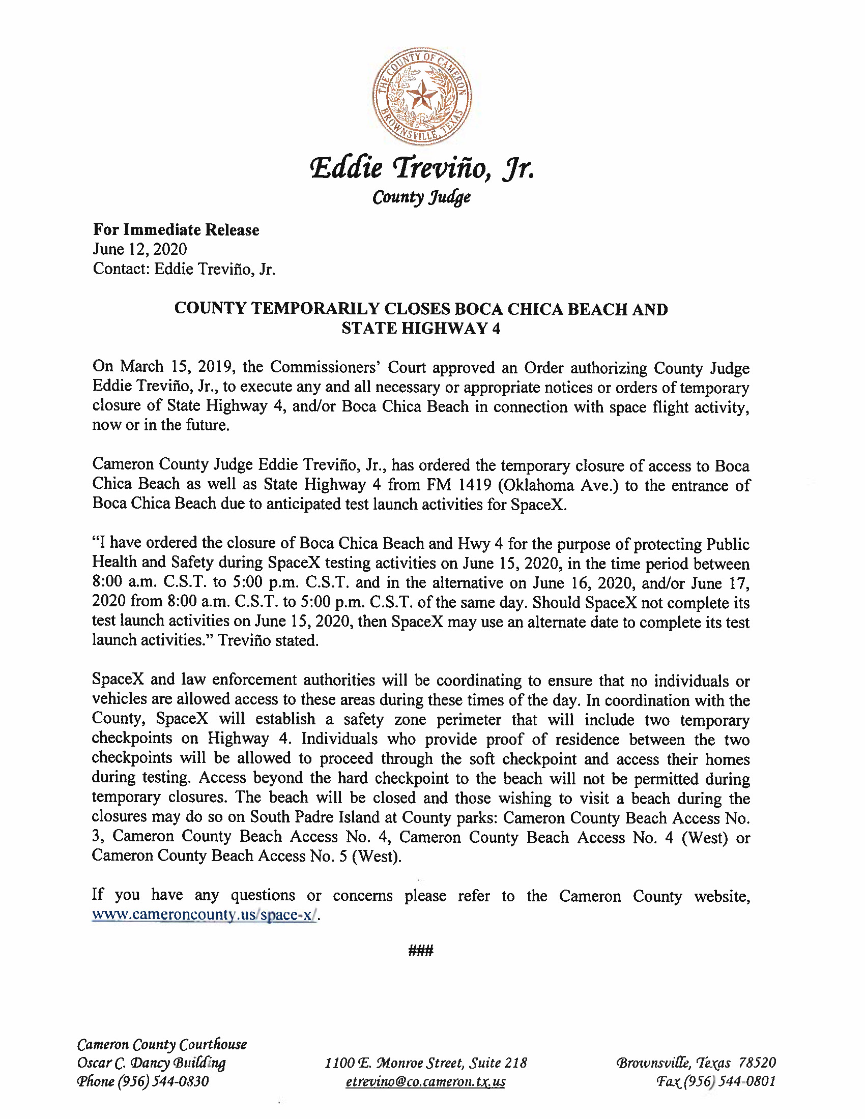 Press Release In English And Spanish.06.15.2020 002 Page 1