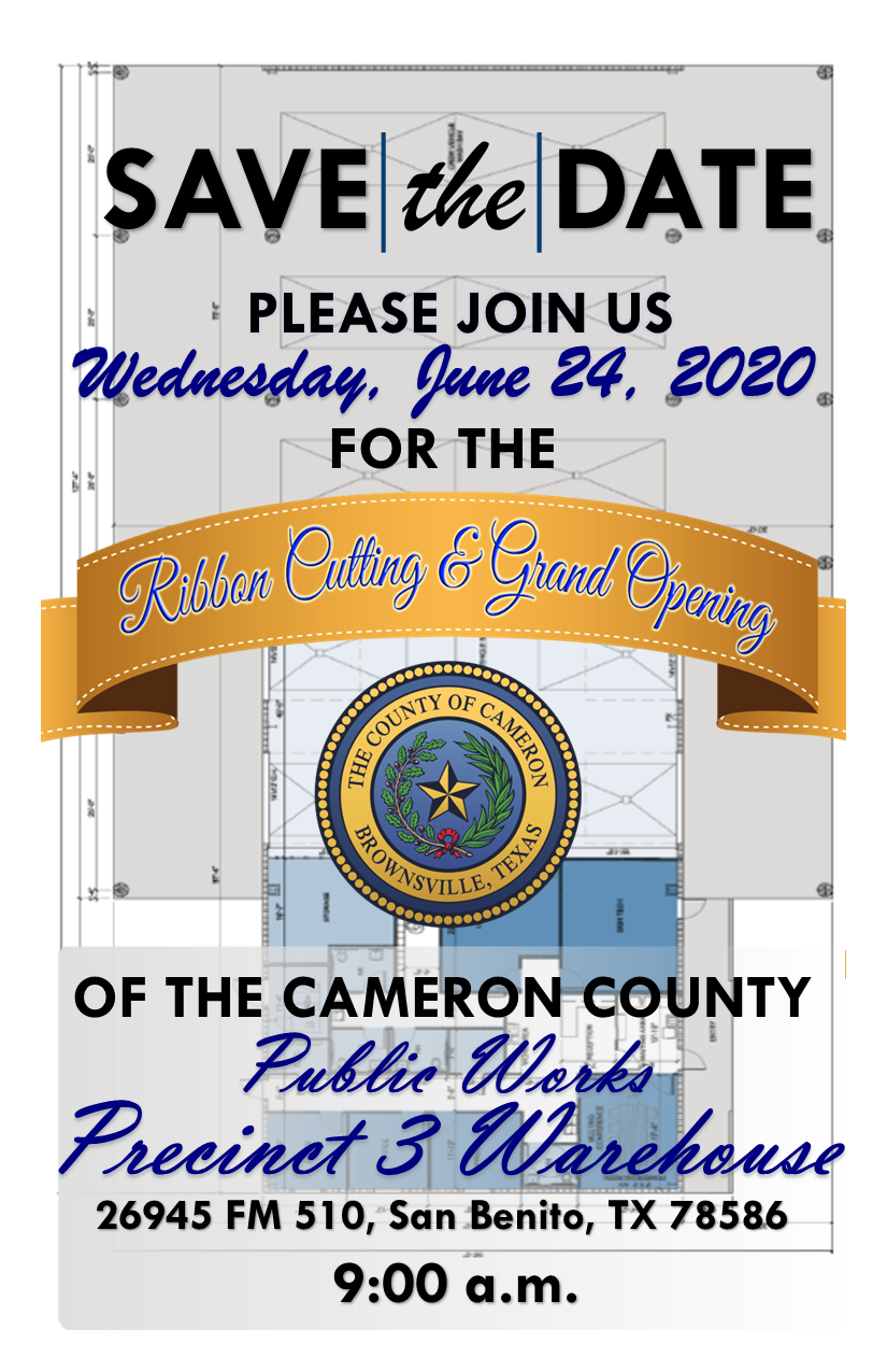 Save The Date Public Works Comm Pct 3 Warehouse