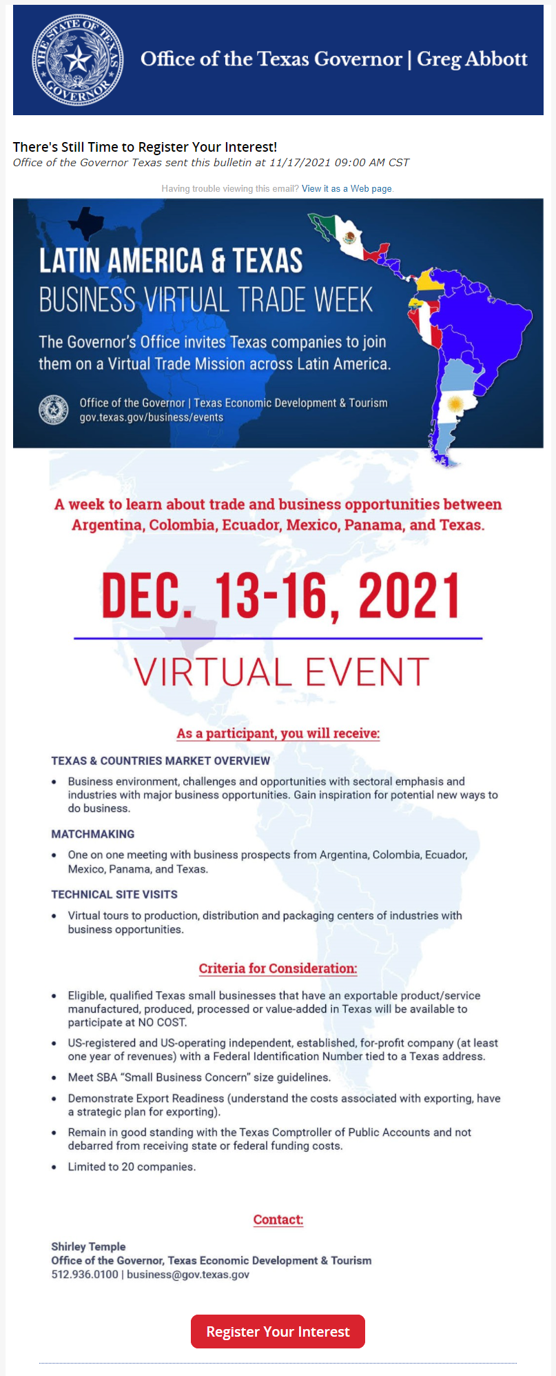 Latin America And Texas Business Dec 13 16