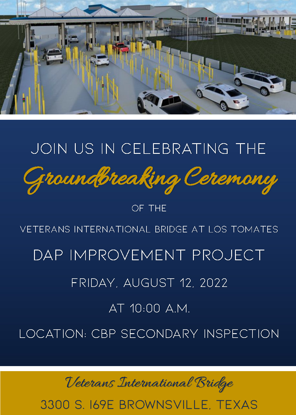 Invitation Groundbreaking Ceremony Veterans International Bridge At Los Tomates DAP Improvement Project 002 Page 1