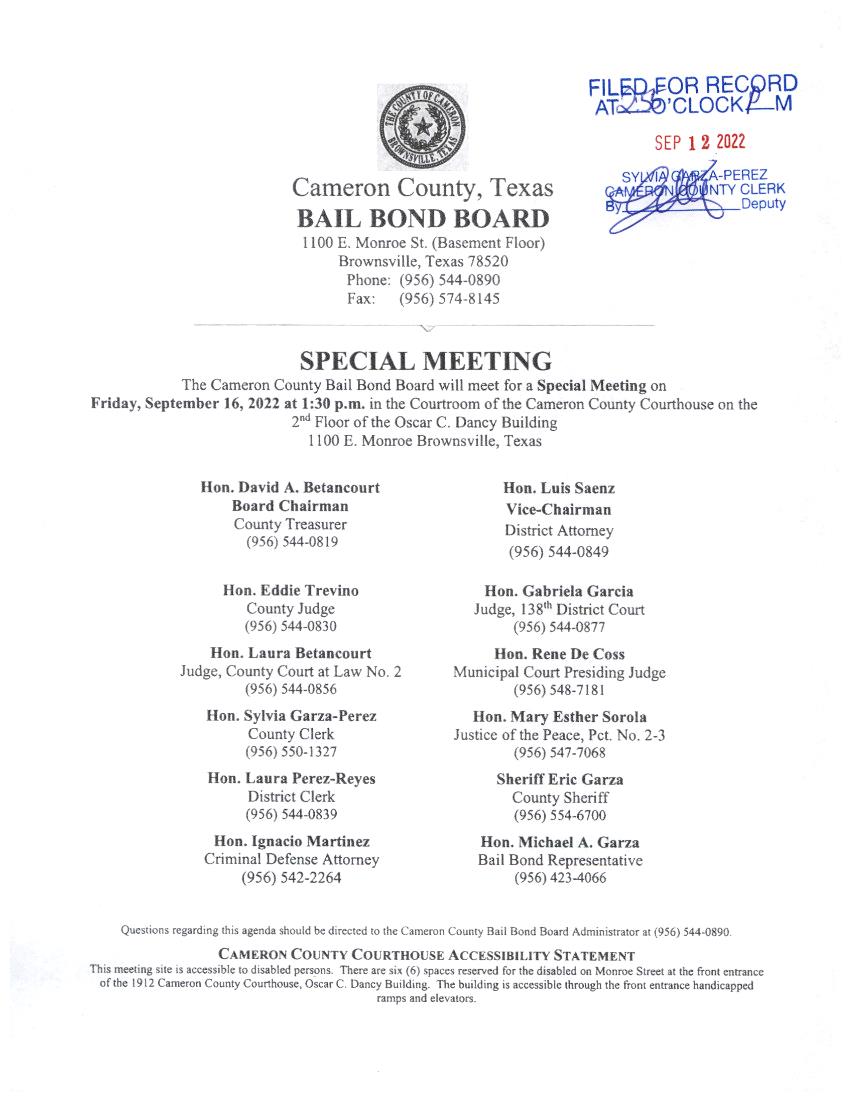 9 16 22 Agenda Special Meeting Page 1