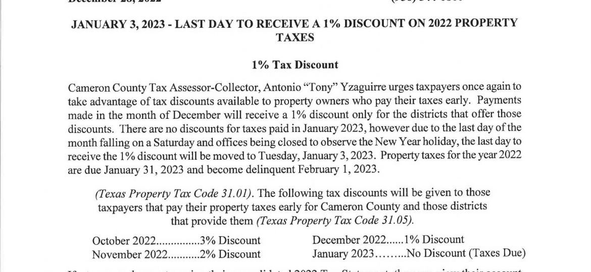 Press Release 2022 Property Tax 1 percent Discount_Page_1