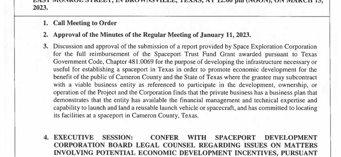 Cancelled meeting notice3-15-2023- Space Port Development Corp Agenda (002)