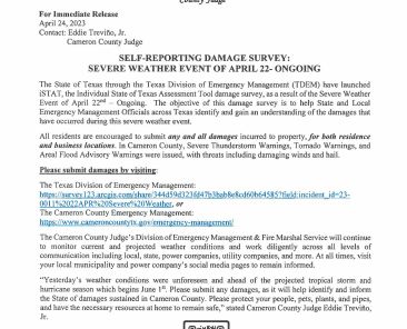 4.24.23 Self Reporting Damage Survey April Severe Weather Event