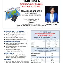 Passport Fair June 24 2023 Harlingen Hosted By District Clerk 256x256