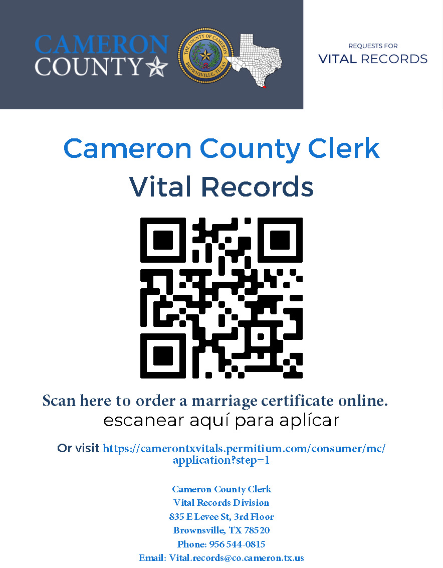 Cameron TX Online Marriage Cert App Qr Code 2 1