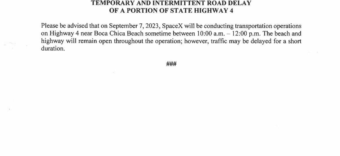 Road Delay Press Release in English and Spanish.09.07.2023_Page_1