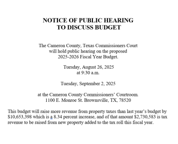2025 Budget Public Hearing