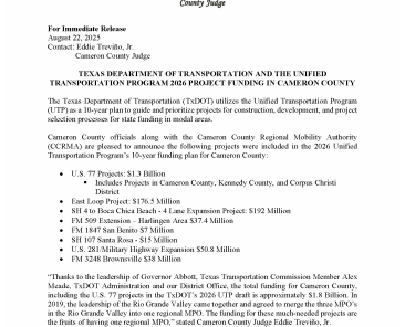 2026 UTP Press Release 8.22.2025 - ENGLISH _